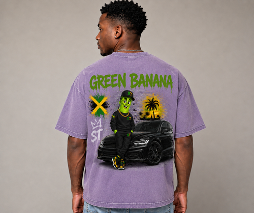 Green Banana Acid Washed  Tee