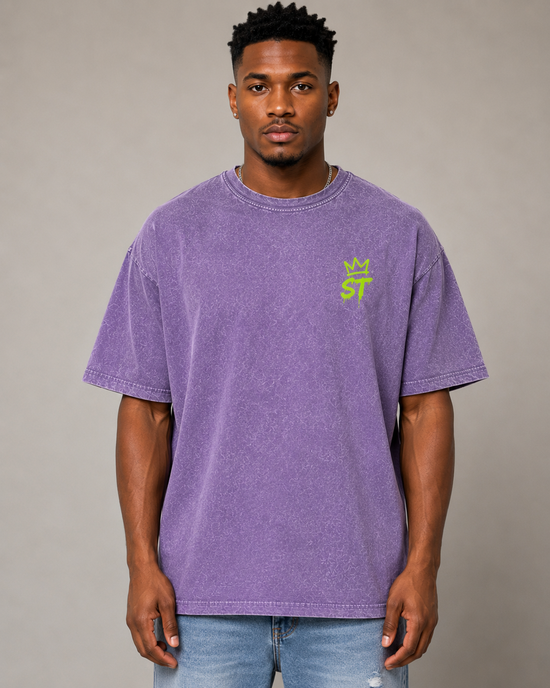 Green Banana Acid Washed  Tee